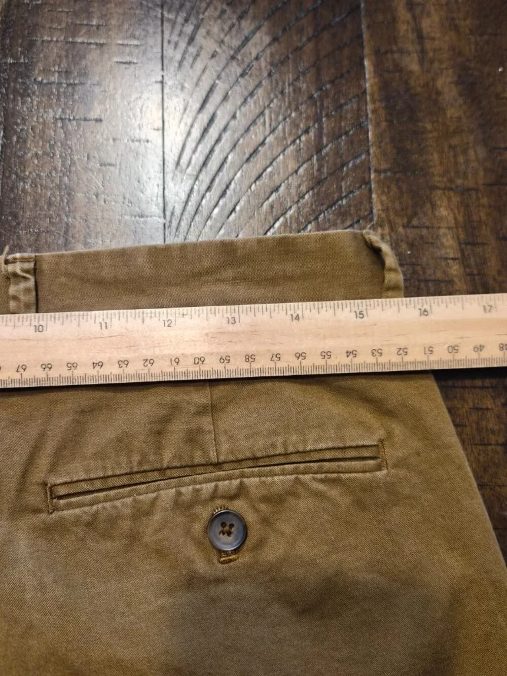 Flex By J Crew Mens Chino Pants Brown Size 31x31 Hemmed Khaki Stretch G486